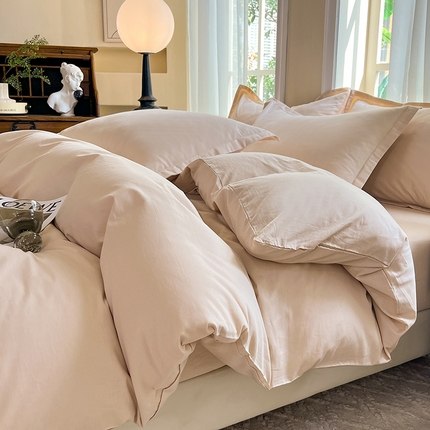 91家纺网 家纺一手货源 找家纺 （总）棉立方家纺 2023新款亲肤全棉纯色单品套件系列-四件套