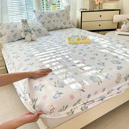 91家纺网 家纺一手货源 找家纺 （总）棉立方家纺 2024年6月新出款式全棉印花四件套单品系列-床笠