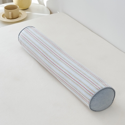 91家纺网 家纺一手货源 找家纺 （总）乐可 2024新款全棉3D条纹荞麦圆柱枕枕头枕芯