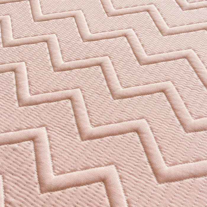 91家纺网 家纺一手货源 找家纺 悦织湾家纺 2025新款A类本色原棉大豆床笠 麦浪纹-豆沙粉