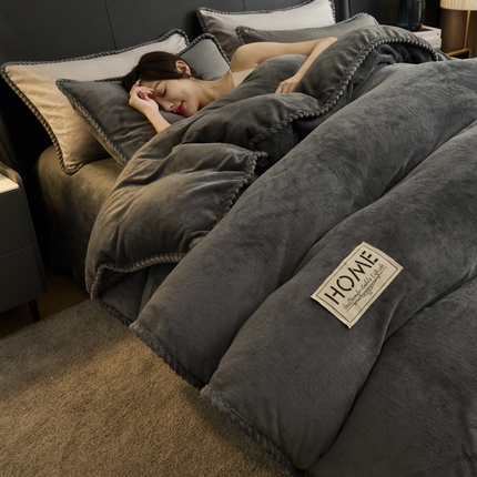 91家纺网 家纺一手货源 找家纺 （总）闲鱼家纺 2025新款牛奶绒拆卸被可拆卸四件套 