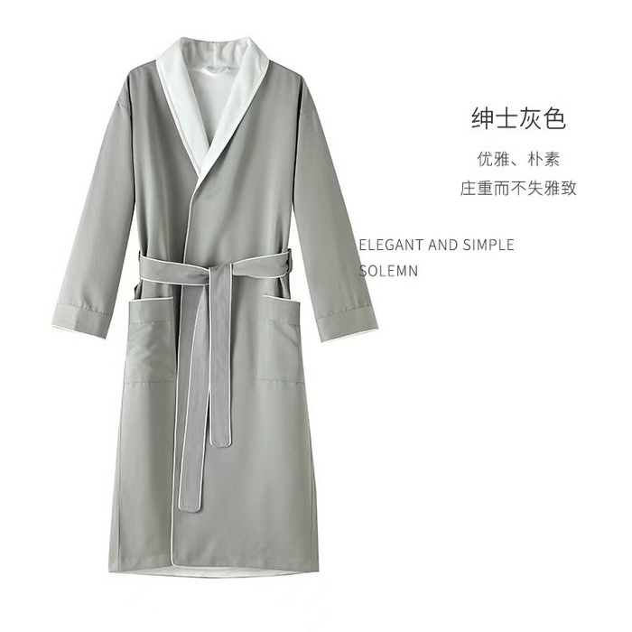 91家纺网 家纺一手货源 找家纺 （总）芯丝路枕业 2024新款高档星级酒店浴袍 加绒睡袍