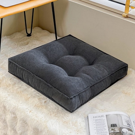 91家纺网 家纺一手货源 找家纺 （总）碧尔家居 2025新款办公室棉麻椅子坐垫四季通用透气沙发垫卧室防滑飘窗垫方形坐垫