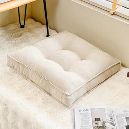 91家纺网 家纺一手货源 找家纺 （总）碧尔家居 2025新款办公室棉麻椅子坐垫四季通用透气沙发垫卧室防滑飘窗垫方形坐垫