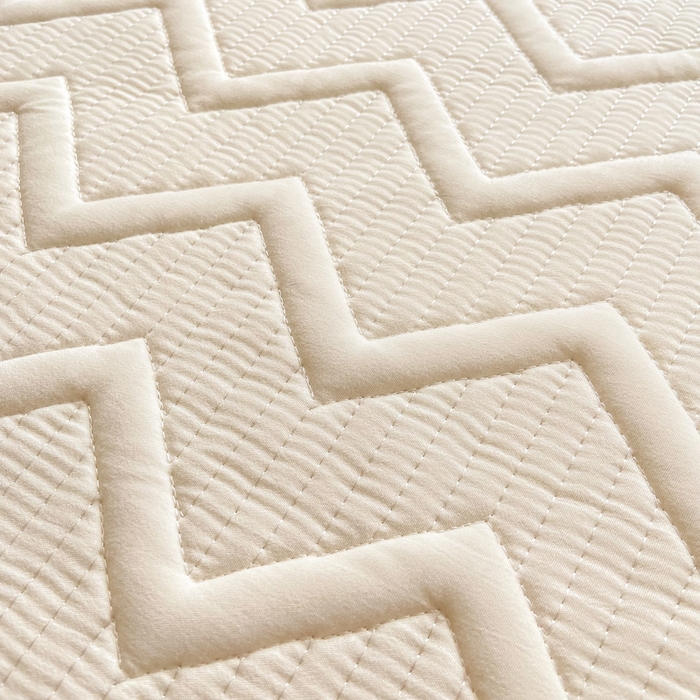 91家纺网 家纺一手货源 找家纺 悦织湾家纺 2025新款A类本色原棉大豆床笠 麦浪纹-米白