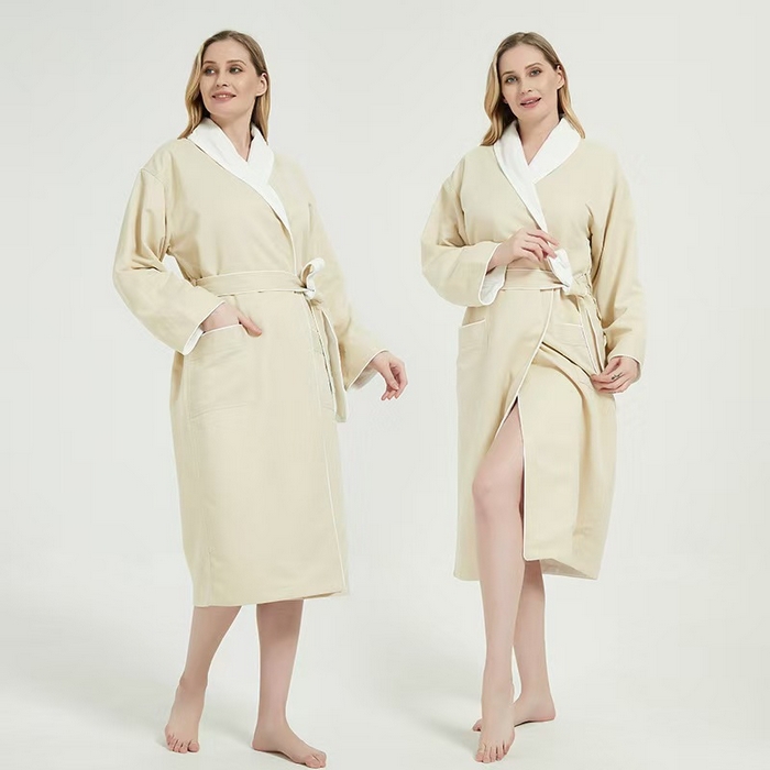 91家纺网 家纺一手货源 找家纺 （总）芯丝路枕业 2024新款高档星级酒店浴袍 加绒睡袍