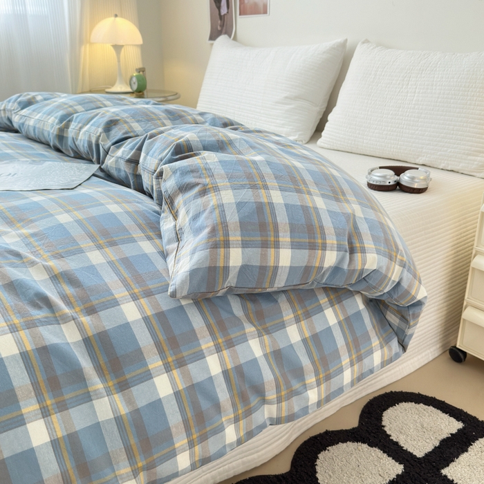 91家纺网 家纺一手货源 找家纺 清雅福 2024新款全棉A类水洗棉单品被套 简兮-兰