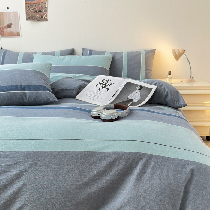 91家纺网 家纺一手货源 找家纺 清雅福 2024新款全棉A类水洗棉单品被套 米亚