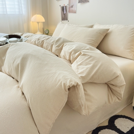 91家纺网 家纺一手货源 找家纺 （总）清雅福 2024新款全棉A类水洗棉四件套单被套