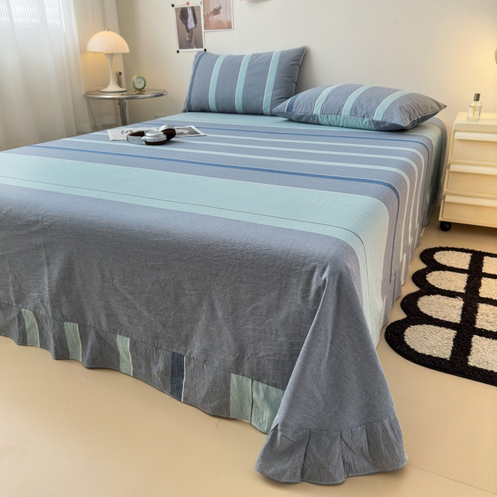 91家纺网 家纺一手货源 找家纺 清雅福 2024新款全棉A类水洗棉四件套单被套 米亚