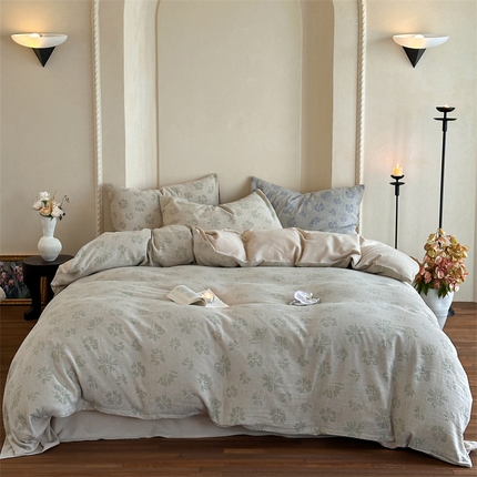 91家纺网 家纺一手货源 找家纺 （总）云上 2024新款卡丽兰色织大提花四件套