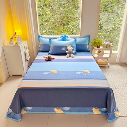 家贝爱 2024新款JBA加厚圆角纯棉磨毛床单 幸运一生