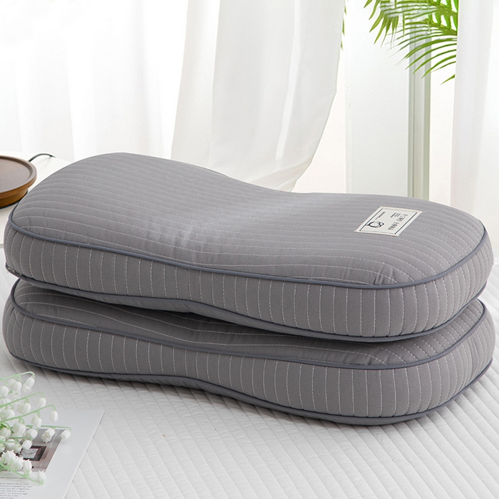 91家纺网 家纺一手货源 找家纺 织布人 2024新款荞麦枕升级全棉韩式砂洗面包枕磨毛简约全荞麦壳枕头枕芯 简约磨毛砂洗面包枕-灰色