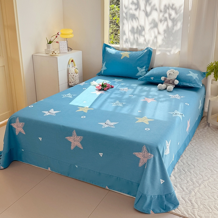 91家纺网 家纺一手货源 找家纺 家贝爱 2024新款JBA加厚圆角纯棉磨毛床单 海之星