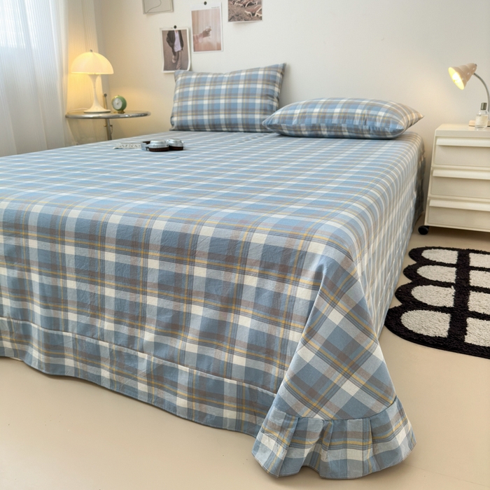 91家纺网 家纺一手货源 找家纺 清雅福 2024新款全棉A类水洗棉单品被套 简兮-兰