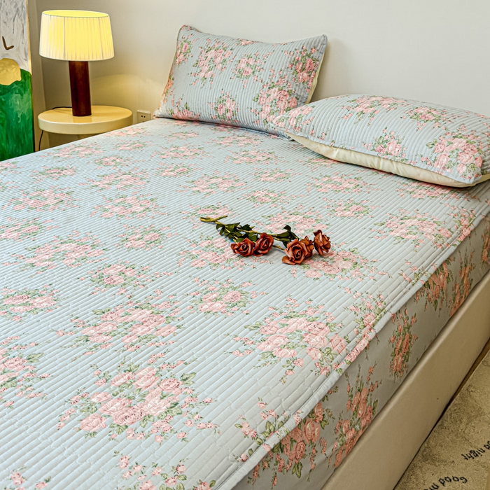 91家纺网 家纺一手货源 找家纺 寝居阁 2024新款13372全棉纯棉大豆纤维夹棉床笠 茜茜公主