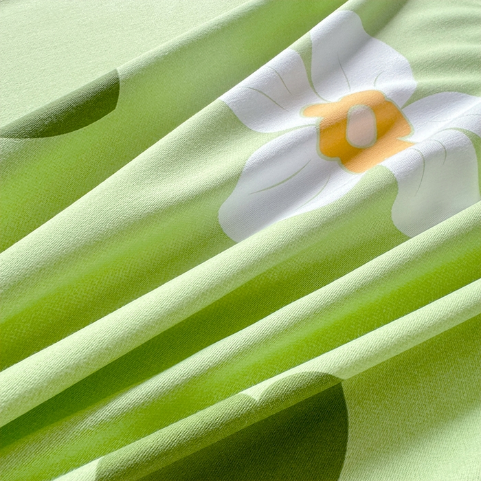 91家纺网 家纺一手货源 找家纺 家贝爱 2024新款JBA加厚圆角纯棉磨毛床单 绿色心情