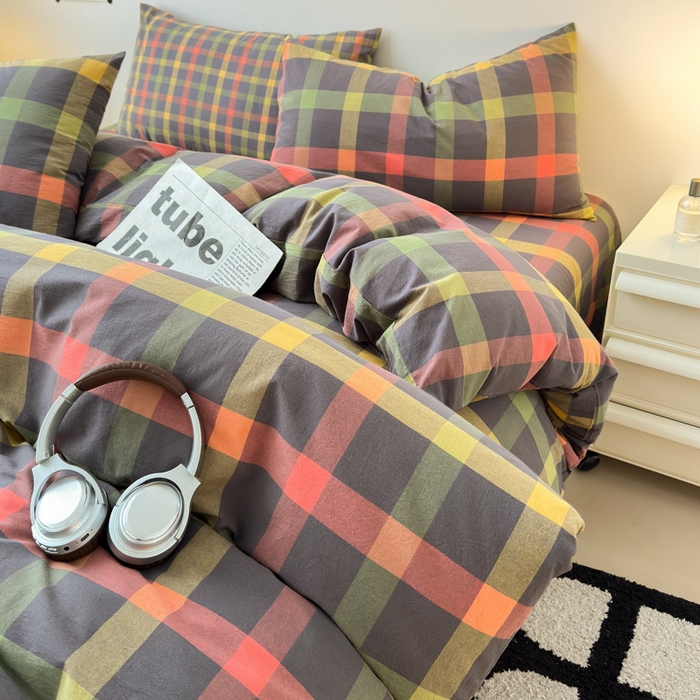 91家纺网 家纺一手货源 找家纺 清雅福 2025新款全棉A类水洗棉单枕套 晴空·灰