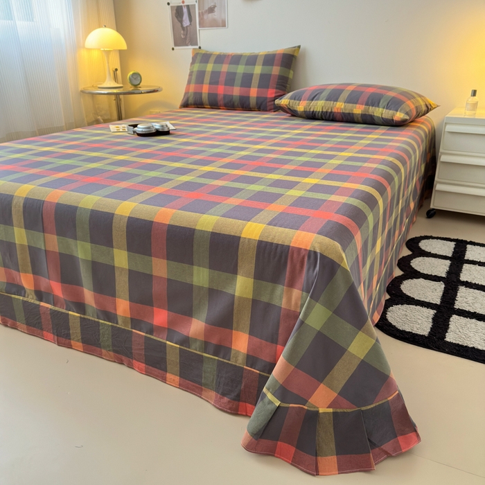 91家纺网 家纺一手货源 找家纺 清雅福 2024新款全棉A类水洗棉单品被套 晴空-灰