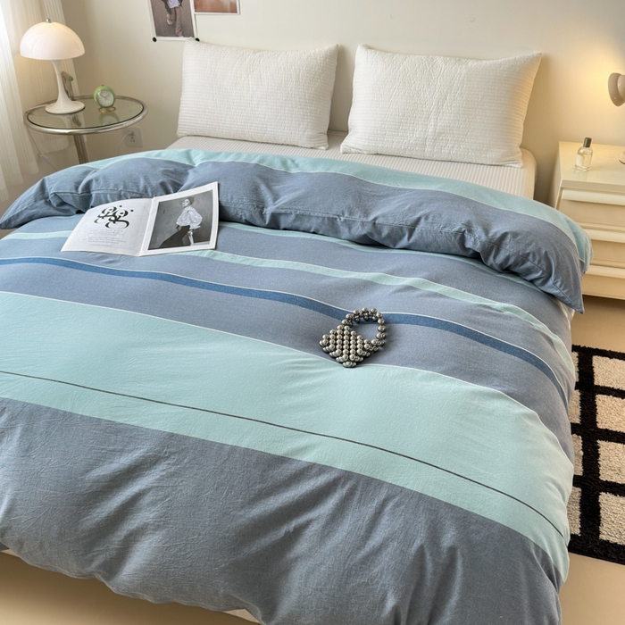 91家纺网 家纺一手货源 找家纺 清雅福 2024新款全棉A类水洗棉单品被套 米亚