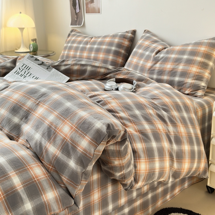 91家纺网 家纺一手货源 找家纺 清雅福 2024新款全棉A类水洗棉四件套单被套 诺卡