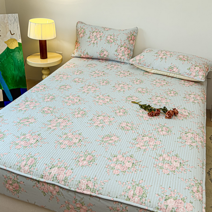 91家纺网 家纺一手货源 找家纺 寝居阁 2024新款13372全棉纯棉大豆纤维夹棉床笠 茜茜公主