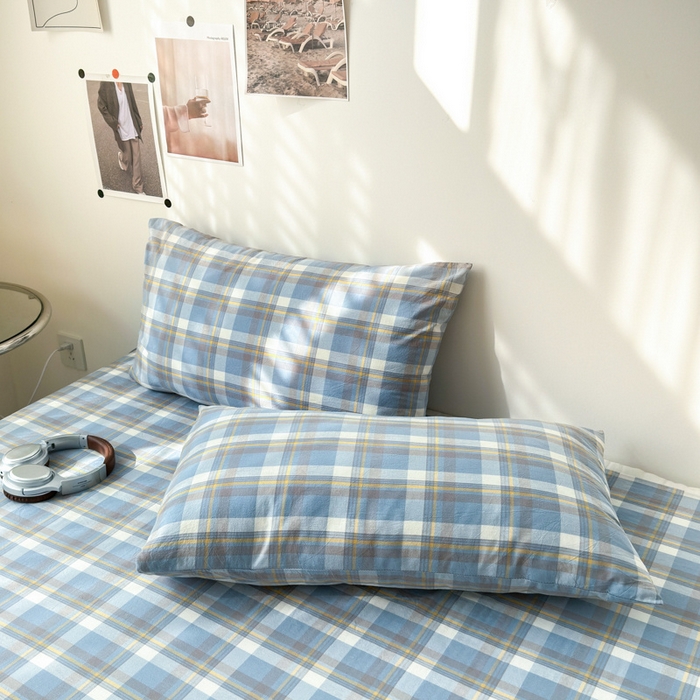 91家纺网 家纺一手货源 找家纺 清雅福 2025新款全棉A类水洗棉单枕套 简兮·兰