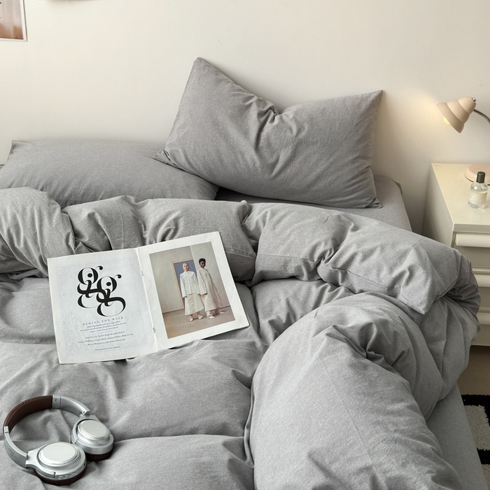 91家纺网 家纺一手货源 找家纺 清雅福 2025新款全棉A类水洗棉单枕套 烟灰