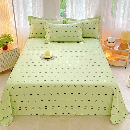 家贝爱 2024新款JBA加厚圆角纯棉磨毛床单 小清新