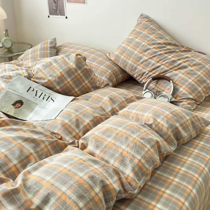 91家纺网 家纺一手货源 找家纺 清雅福 2025新款全棉A类水洗棉单枕套 映像·灰