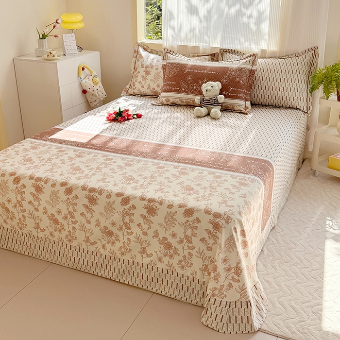 91家纺网 家纺一手货源 找家纺 家贝爱 2024新款JBA加厚圆角纯棉磨毛床单 芙拉