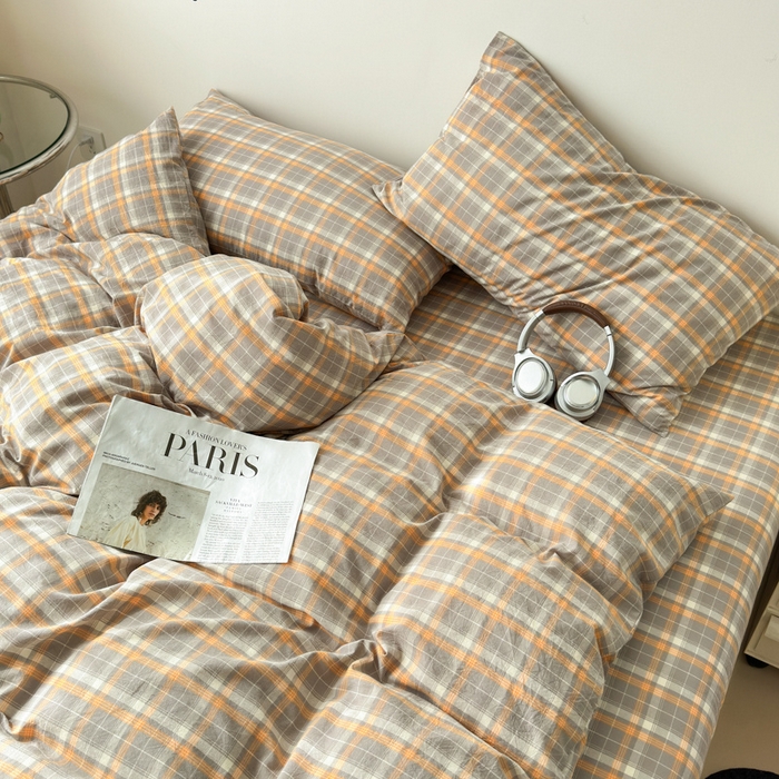 91家纺网 家纺一手货源 找家纺 清雅福 2025新款全棉A类水洗棉单枕套 映像·灰