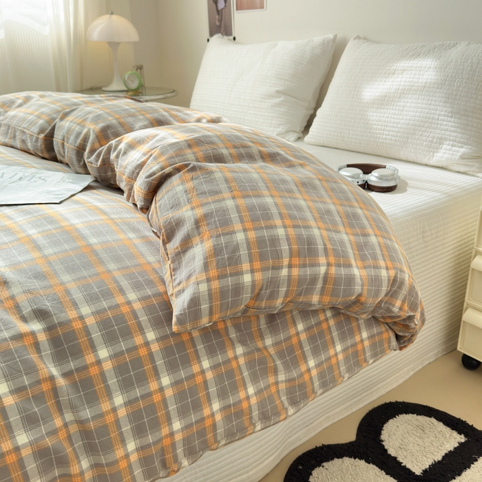 91家纺网 家纺一手货源 找家纺 清雅福 2024新款全棉A类水洗棉单品被套 映像-灰