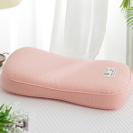 91家纺网 家纺一手货源 找家纺 织布人 2024新款荞麦枕升级全棉韩式砂洗面包枕磨毛简约全荞麦壳枕头枕芯 升级全棉S型砂洗面包枕-粉色