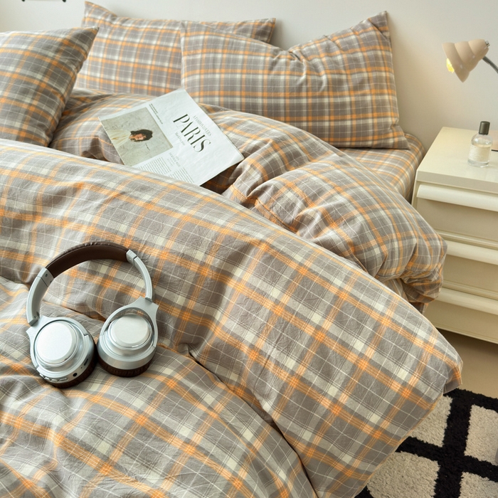 91家纺网 家纺一手货源 找家纺 清雅福 2025新款全棉A类水洗棉单枕套 映像·灰