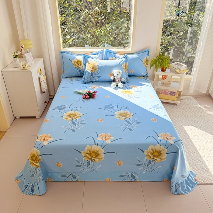 91家纺网 家纺一手货源 找家纺 家贝爱 2024新款JBA加厚圆角纯棉磨毛床单 富丽花都