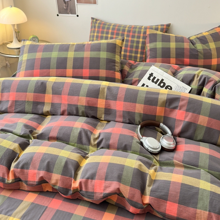 91家纺网 家纺一手货源 找家纺 清雅福 2025新款全棉A类水洗棉单枕套 晴空·灰