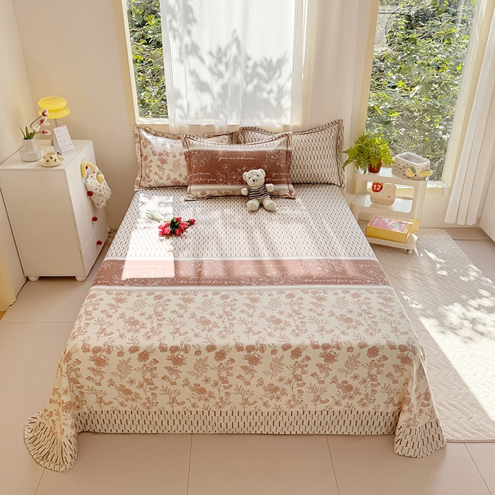 91家纺网 家纺一手货源 找家纺 家贝爱 2024新款JBA加厚圆角纯棉磨毛床单 芙拉