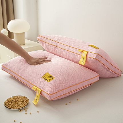 91家纺网 家纺一手货源 找家纺 （总）织布人 2024新款枕芯华夫格大豆舒柔枕头高回弹护颈椎助睡眠羽丝绒枕芯