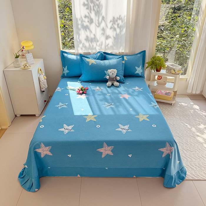 91家纺网 家纺一手货源 找家纺 家贝爱 2024新款JBA加厚圆角纯棉磨毛床单 海之星