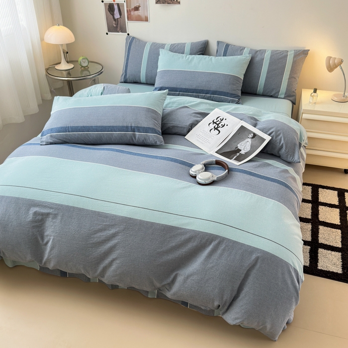 91家纺网 家纺一手货源 找家纺 清雅福 2024新款全棉A类水洗棉单品被套 米亚