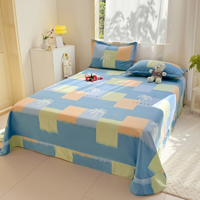 91家纺网 家纺一手货源 找家纺 家贝爱 2024新款JBA加厚圆角纯棉磨毛床单 浪漫旅程