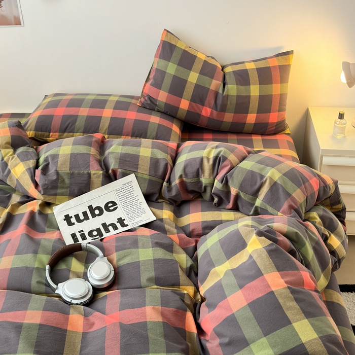 91家纺网 家纺一手货源 找家纺 清雅福 2025新款全棉A类水洗棉单枕套 晴空·灰