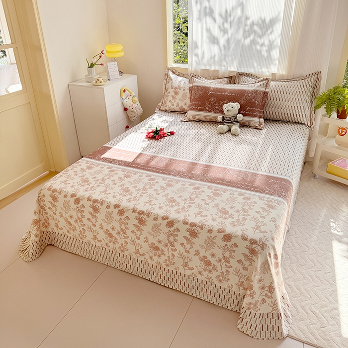 91家纺网 家纺一手货源 找家纺 家贝爱 2024新款JBA加厚圆角纯棉磨毛床单 芙拉