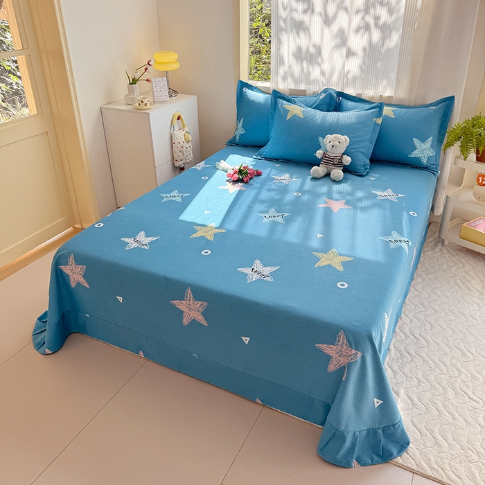 91家纺网 家纺一手货源 找家纺 家贝爱 2024新款JBA加厚圆角纯棉磨毛床单 海之星