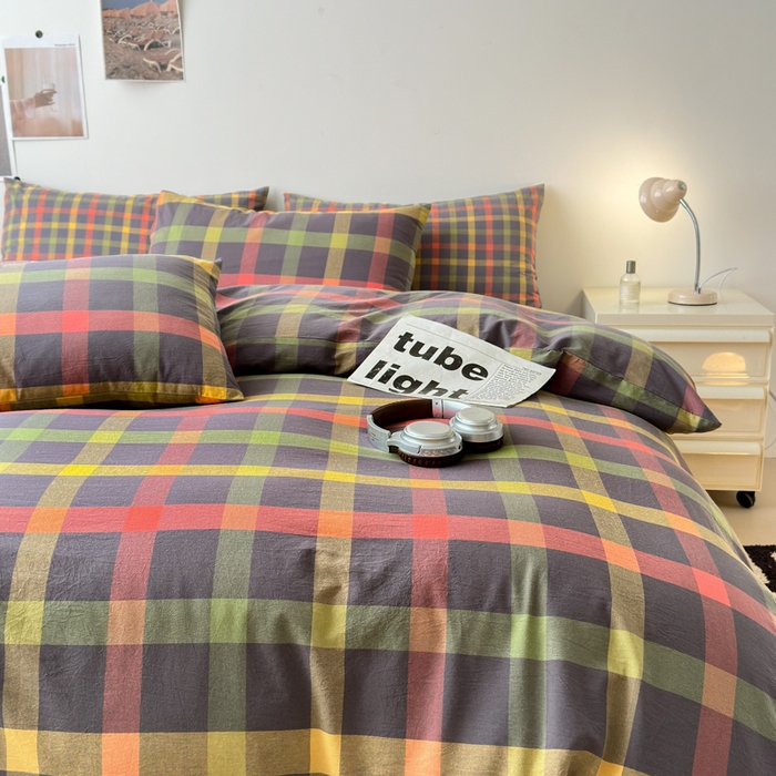 91家纺网 家纺一手货源 找家纺 清雅福 2024新款全棉A类水洗棉单品被套 晴空-灰