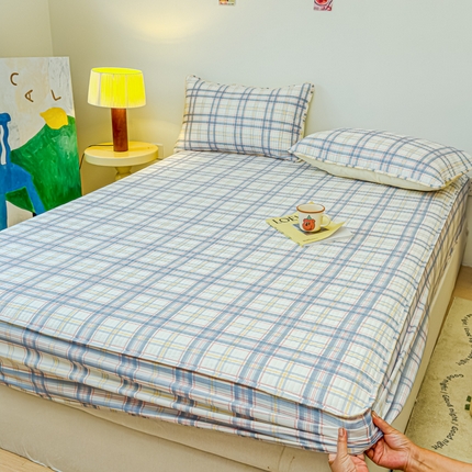 91家纺网 家纺一手货源 找家纺 （总）寝居阁 2024新款13372全棉纯棉大豆纤维夹棉床笠