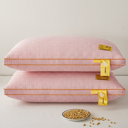 91家纺网 家纺一手货源 找家纺 （总）织布人 2024新款枕芯华夫格大豆舒柔枕头高回弹护颈椎助睡眠羽丝绒枕芯