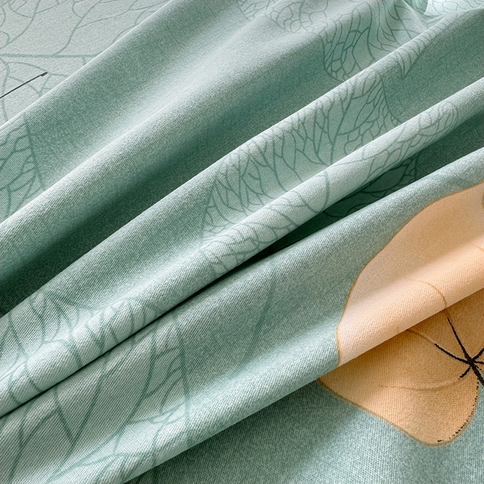 91家纺网 家纺一手货源 找家纺 家贝爱 2024新款JBA加厚圆角纯棉磨毛床单 叶叶情深