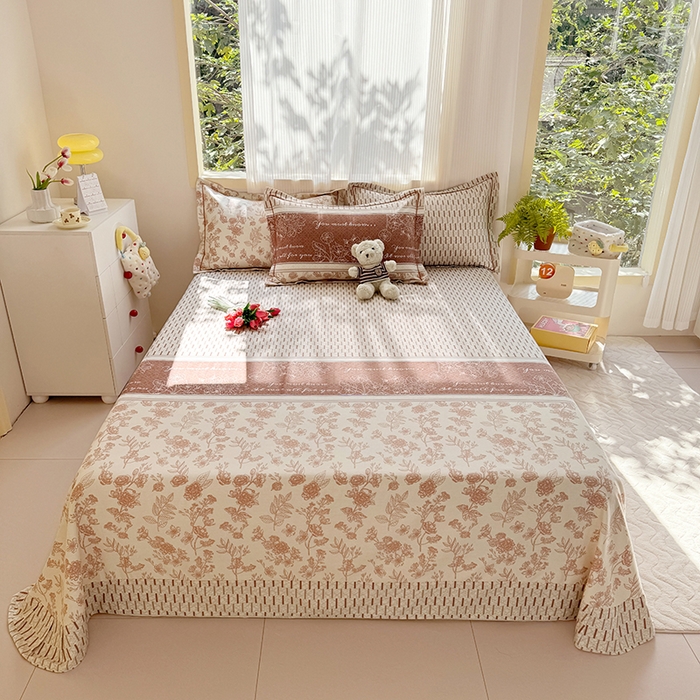 91家纺网 家纺一手货源 找家纺 家贝爱 2024新款JBA加厚圆角纯棉磨毛床单 芙拉